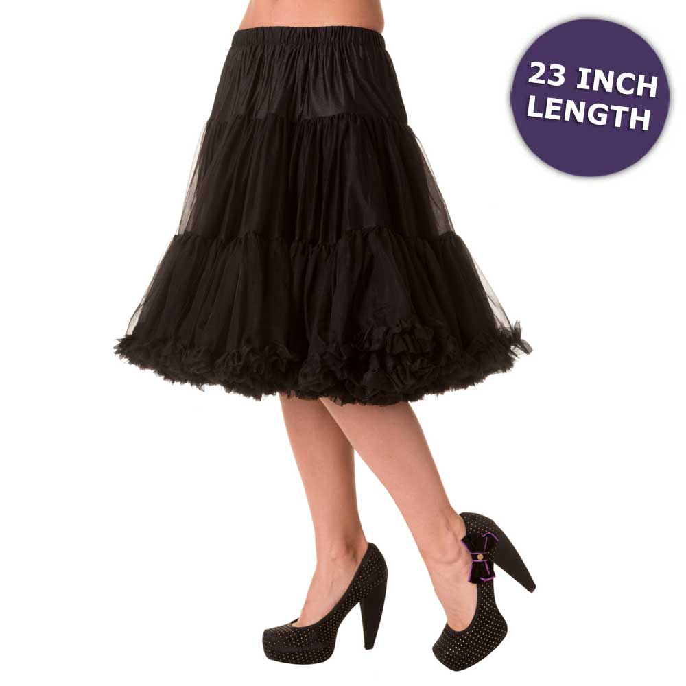 Banned - Starlite Petticoat - 23 inch - Black